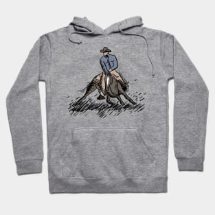 Western Horse Riding Cutting Horse for Cattle Cowboys Hoodie